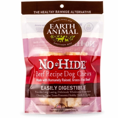 Earth Animal No-Hide Small Rolls Long Lasting Natural Rawhide Alternative Beef Recipe Chew Dog Treats, 2 count 1 Earth Animal No-Hide Small Rolls Long Lasting Natural Rawhide Alternative Beef Recipe Chew Dog Treats