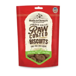 Stella & Chewy's Raw Coated Biscuits Cage Free Duck Recipe Freeze Dried Grain Free Dog Treats